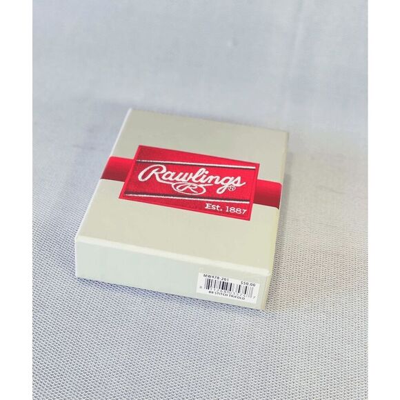 Rawlings Men’s Baseball Stitch Tri-Fold Wallets - Brown - Picture 3 of 5